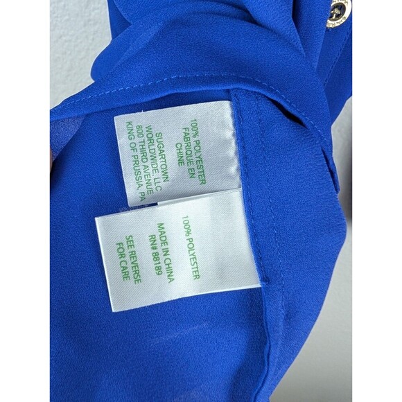 Lilly Pulitzer Anela Top Tunic Blouse Royal Blue XS - Picture 8 of 8